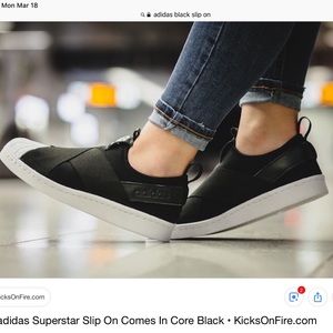 NWT Adidas Superstar slip on